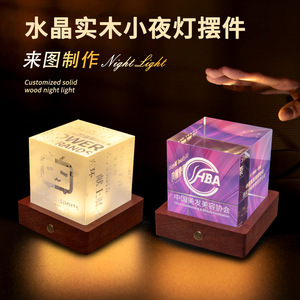 Nuova Lampada Creativa Luminosa in Cristallo <span class=keywords><strong>Bianco</strong></span> con <span class=keywords><strong>Testi</strong></span> di Canzoni Personalizzati, Luce Notturna Quadrata, Ornamento Commemorativo con Confezione in Scatola di Carta - Product Image 5