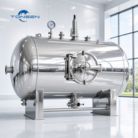 Réservoir de stockage de bière horizontale à double enveloppe Tonsen 500L, empilable, Brite Tank BBT 380V/230V/400V/415V, garantie 3 ans
