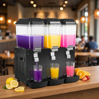 Distributeurs de boissons à 2 réservoirs en verre – Machine à jus froids et chauds – Distributeur de jus de fruits