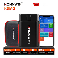 KONNWEI KDIAG 5, Herramienta de Diagnóstico Automotriz OBD2 con Bluetooth, Lector de Códigos, Control Bidireccional, Reinicio de Servicios, Diagnóstico Completo de Sistemas