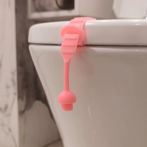 Rehausseur de siège de toilette en silicone, ouvre-couvercle à levage unique, poignée pour garder les mains propres, design moderne, plusieurs couleurs - Product Image 4
