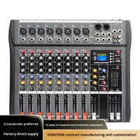 Console de mixage audio professionnelle Bluetooth pour scène, avec microphone double canal, en métal, pour conférences et performances