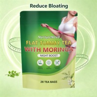 Thé pour un ventre plat NurtureNova avec Moringa, thé aux herbes pour la nuit, 28 sachets de thé, mélange de plantes naturelles, OEM, étiquette privée