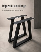 Pieds de table en métal industriels personnalisés, robustes, pour la fabrication de tables à manger, tables basses et bancs DIY
