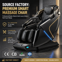 Fauteuil de massage mural compact L50 135cm SL avec rouleaux 4D et commande vocale IA pour appartement et villa, couleur de cuir personnalisable OEM
