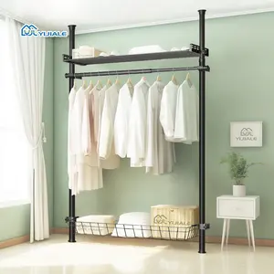 Yijiale Armoires en acier ouvertes bon marché Garde-robe de chambre à coucher Système de poteau Armoires pliables pour vêtements