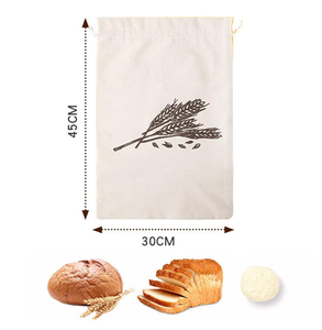 Bolsa de almacenamiento para pan francés con logo personalizado impreso, ecológica y reutilizable, de algodón orgánico y lino. - Product Image 4