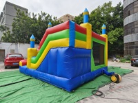 Château gonflable de luxe multicolore personnalisé, château combiné de saut pour enfants et adultes