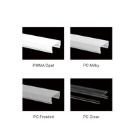 Profilé en aluminium 19,5*20MM, extrusion en forme de U, couverture en PC PMMA pour éclairage à bande flexible, lampe linéaire moderne, surface en aluminium, LED Profi