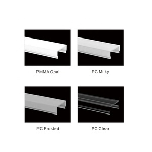 Profilé en aluminium 19,5*20MM, extrusion en forme de <span class=keywords><strong>U</strong></span>, couverture en PC PMMA pour éclairage à bande flexible, lampe linéaire moderne, surface en aluminium, LED Profi - Product Image 4