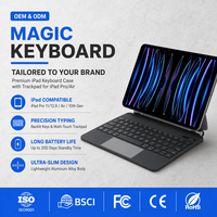 Casing Keyboard Touchpad Nirkabel USB Type-C Kustom dan Standar untuk iPad Pro M4 iPad Air M3 Magic Keyboard Case