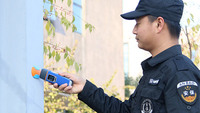 JWM Wachmann-Patrouillenstab Sicherheits-Patrouillensystem RFID Fingerabdruck-Alarmuhr Taschenlampe Wasserdicht Wiederaufladbar 304 Edelstahl