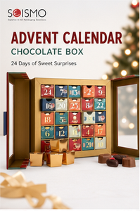 Wholesale Double Door Christmas Advent <b>Calendar</b> Box Rigid Cardboard Empty Mystery Blind Box for Jewelry and Surprise Gift - Product Image 4