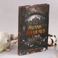 Impression de romans de fantasy sombre à couverture rigide personnalisée, bords pulvérisés, couverture estampée à chaud, livre relié, service d'édition OEM