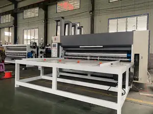 Semi -automatic Carton Box Printing Machine Chain Feeding Type Cardboard Flexo Printing Machine