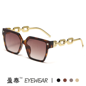 Yingtai Eyewear Oversized <b>Square</b> <b>Sunglasses</b> UV400 Women Fashion Chain Temples - Product Image 4