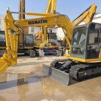Mini-excavatrice Komatsu PC70-8 d'occasion à bas prix, certifiée CE, moteur d'origine, pompe à engrenages - Haute qualité, 7 tonnes, godet de 0,32-0,39 m