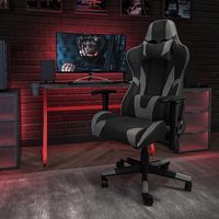 Chaise de gaming ergonomique pivotante rafraîchissante et confortable avec accoudoirs réglables, support lombaire, en cuir PU, vérin à gaz 2 positions, pour la maison