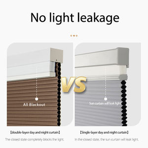 Honeycomb Blinds Hexagon Sunshade Sliding <strong>Door</strong> Cordless Honeycomb Blind Window Double Motor Control Top Down Bottom up - Product Image 4