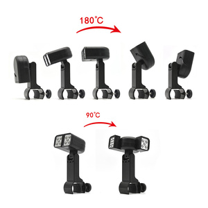 Lampe LED double tête pour barbecue, projecteur d'extérieur avec fixation à clip et rotation à 360° pour camping, pêche, lampe portable, outil <span class=keywords><strong>de</strong></span> barbecue - Product Image 3