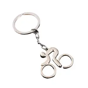 Simulado Bicicleta Keychain Sporty logotipo Metal Chaveiro Correndo halterofilismo futebol basquete Keychain Presentes comemorativos