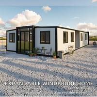 Maison conteneur mobile de luxe extensible et pliable de 40 pieds, bâtiment studio moderne pour hôtel et centre de fitness