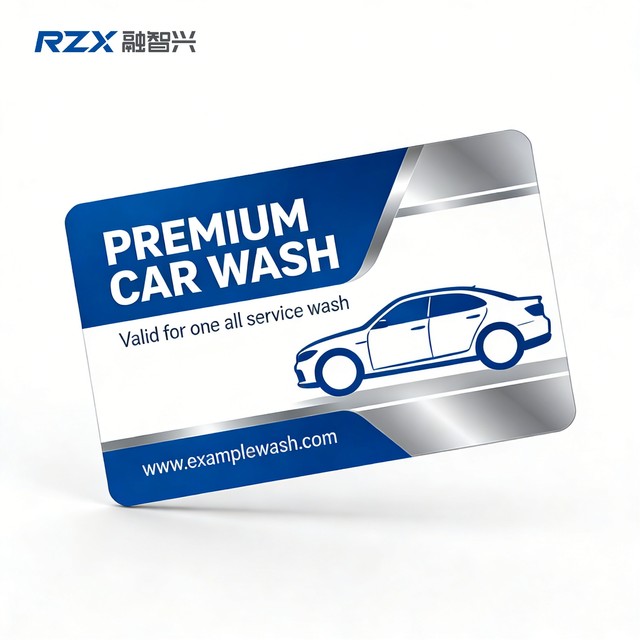 FM11RM08 Chip PVC Plastic Car Washing Card 13.56Mhz HF RFID Smart Washing Car Card Waterproof RFID Smart Card