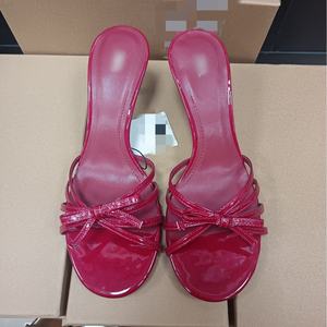 Escarpins de <span class=keywords><strong>Mariage</strong></span> Rouges Pointus QuiteS, Talons Fins avec <span class=keywords><strong>Petit</strong></span> Nœud, Sandales Simples, Vente en Gros, Chaussures de Soirée Sexy à Talons Hauts pour la Mariée - Product Image 4