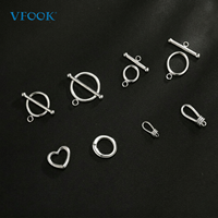 VFOOK Fermoir OT en Argent Sterling 925 Premium à Verrouillage Sécurisé et Réglage Facile pour la Fabrication de Bijoux Imposants et de Colliers