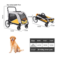 Chariot de transport pour animaux de compagnie à 4 roues de haute qualité, avec motif animalier tendance, pour chats et chiens, idéal pour les voyages en extérieur
