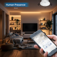 Lifelibero Tuya WiFi 60GHz Détecteur de Chute à Ondes Millimétriques pour Maison Intelligente, Capteur d'Alarme pour Soins aux Personnes Âgées, Moniteur de Présence Humaine pour la Maison