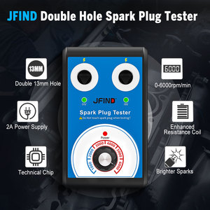 JF109 <strong>Automotive</strong> Dual Plug Hole Ignition Testing Analyzer Adjustable Car <strong>Spark</strong> Plug <strong>Tester</strong> - Product Image 3