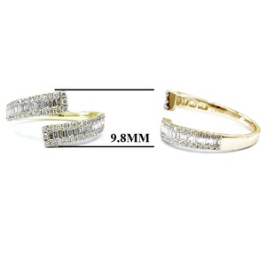 Nouveauté Bijoux Fins : Bague de Fiançailles, Mariage et Anniversaire en Or Jaune 18 carats avec Diamant Naturel Baguette de Grande Taille – Qualité Supérieure - Product Image 2