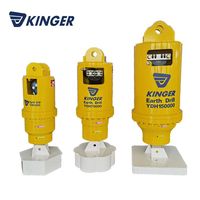 Foreuse hydraulique robuste pour mini-chargeuse compacte, pour le forage de pieux solaires et le battage de poteaux de clôture
