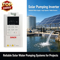 Pompa VFD tenaga surya 380V/220V, Inverter pompa tenaga surya 3 fase berkendara AC 0,75 kW/1,5 kW/2,2 kW/4kW efisiensi tinggi