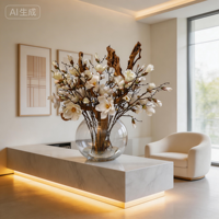 Décorations de plantes artificielles - Durables, écologiques, légères, en plastique, haute simulation, pour usage intérieur, pour Thanksgiving et Noël