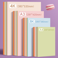 Macaron 230g A4 A3 Feuilles de papier carton coloré personnalisé Rigidité épaisse Papier cartonné coloré pour cartes de voeux