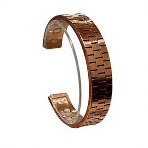Brazalete de Cobre Chapado en Oro |   Pulsera Ajustable Abierta para Mujer |   Servicio OEM ODM - Product Image 1