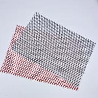 Sets de table rectangulaires en maille tissée zigzag rouge et noir, résistants à la chaleur, antidérapants, lavables, pour la décoration de la table à manger, de la cuisine et de la maison