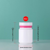 Bouteilles en plastique PET haut de gamme avec plusieurs spécifications Capsule Candy Medicine et bouteilles de distribution vides