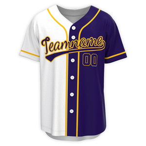 Venta al por mayor sublimado liso béisbol Jersey camisas calle estilo juvenil Unisex personalizado botón en blanco camisetas de béisbol - Product Image 4