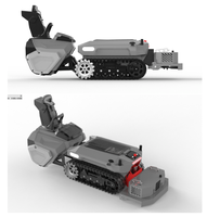 Souffleur intelligent télécommandé, 7HP, chenilles, 600mm de largeur de travail, 400mm de profondeur, portée de 500m pour la neige des allées de maison