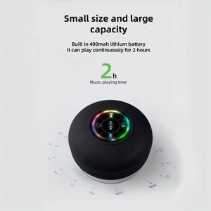 Hotting Best Selling Led Wireless Bluetooth Speaker <b>Portable</b> Waterproof Suction Cup Mini <b>Shower</b> Speaker - Product Image 4