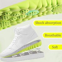 Semelles rehaussantes - Semelles 4D Cloud - Semelles en mousse à mémoire de forme pour hommes et femmes (Vert 2,5 cm, Femmes 13-14/Hommes 11,5-12,5)