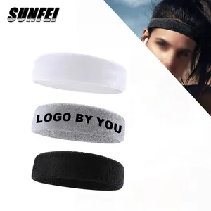 Mens Headband SUNFEI Absorbent Sport Headband Custom Headband Cooling Sweatband For Men Yoga Hair Band Running Fitness Sport Elastic Headband