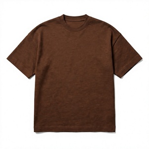 T-shirt en coton uni de haute qualité pour hommes, 100% coton, logo personnalisé, col rond, broderie sur le t-shirt - Product Image 1