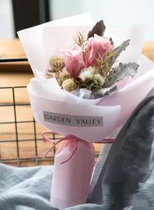 Venta caliente y seca Rosa Babysbreath Mini ramo <span class=keywords><strong>de</strong></span> <span class=keywords><strong>flores</strong></span> para regalo <span class=keywords><strong>de</strong></span> Día <span class=keywords><strong>de</strong></span> San Valentín - Product Image 3