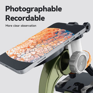 顕微鏡おもちゃキット ラボ LED 100/400/1200X ホームスクール教育玩具ギフト 洗練された生物顕微鏡 子供用 - Product Image 4