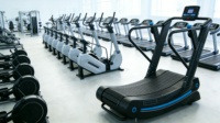 Caminadora Curva Motorizada Comercial de Acero para Uso Doméstico y en Gimnasios con Pantalla LED y Rango de Velocidad de 1-20 km/h