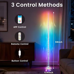 Crystal Floor Lamp <b>Magic</b> Color Smart APP&<b>Remote</b> Control RGB LED 200 Lumens Lighting for Garden Atmosphere Decoration - Product Image 3